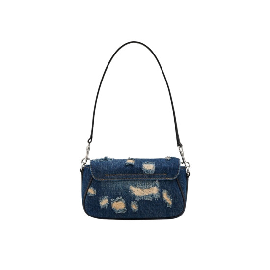MARC JACOBS - THE RIP AND REPAIR DENIM CLOVER SHOULDER BAG 491