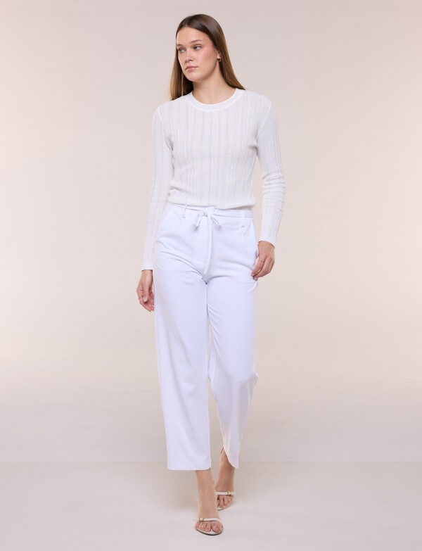 Pantalon Ankle BLANCO