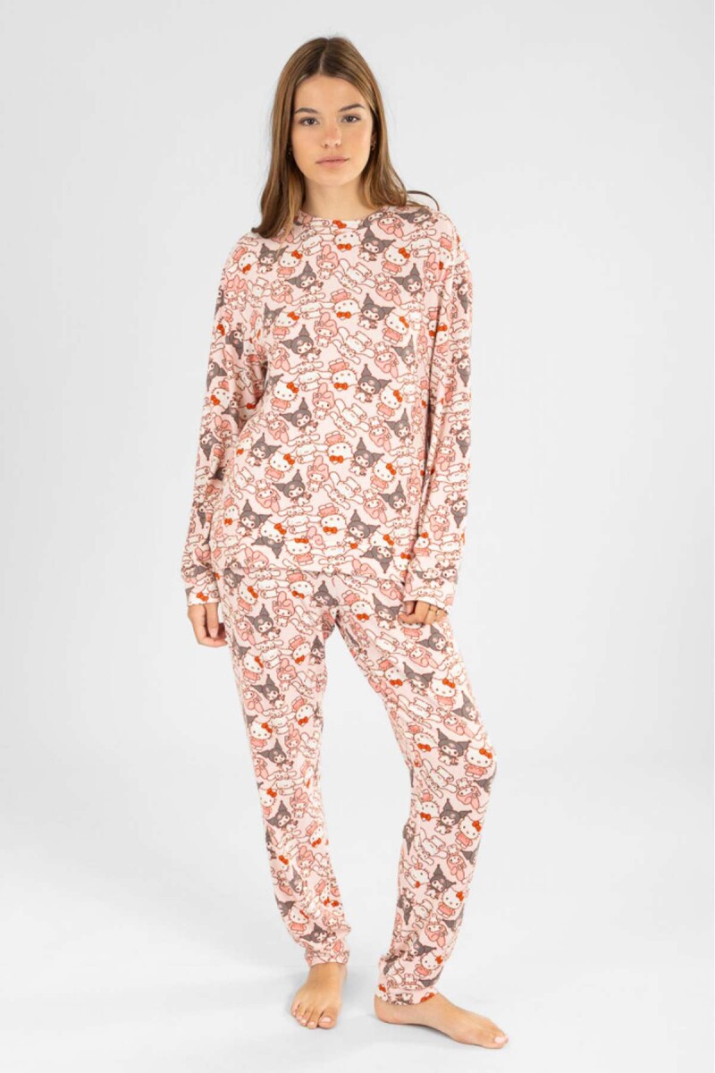 Pijama hello kitty aop hacci - Rosado 