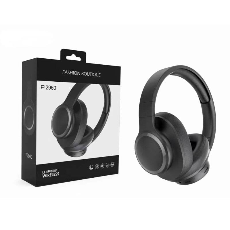 Auriculares inalambricos bluetooth P2960 de vincha negro - 40 Auriculares inalambricos bluetooth P2960 de vincha negro - 40