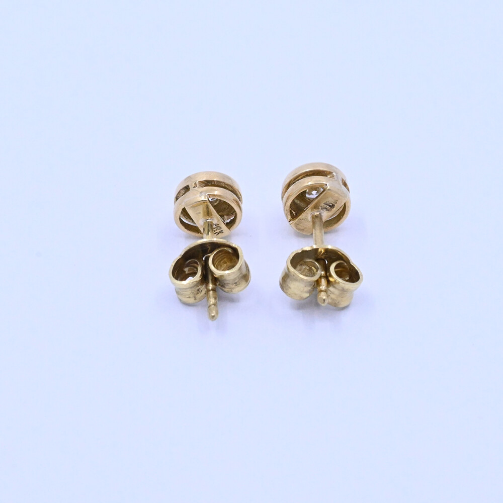 Caravanas oro 18k y brillantes Caravanas oro 18k y brillantes