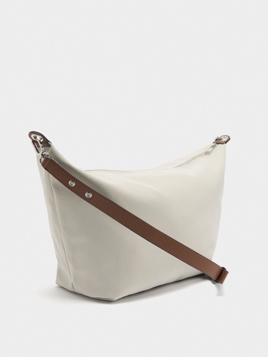 Bolso De Hombro Textura Suave Con Pendiente crudo