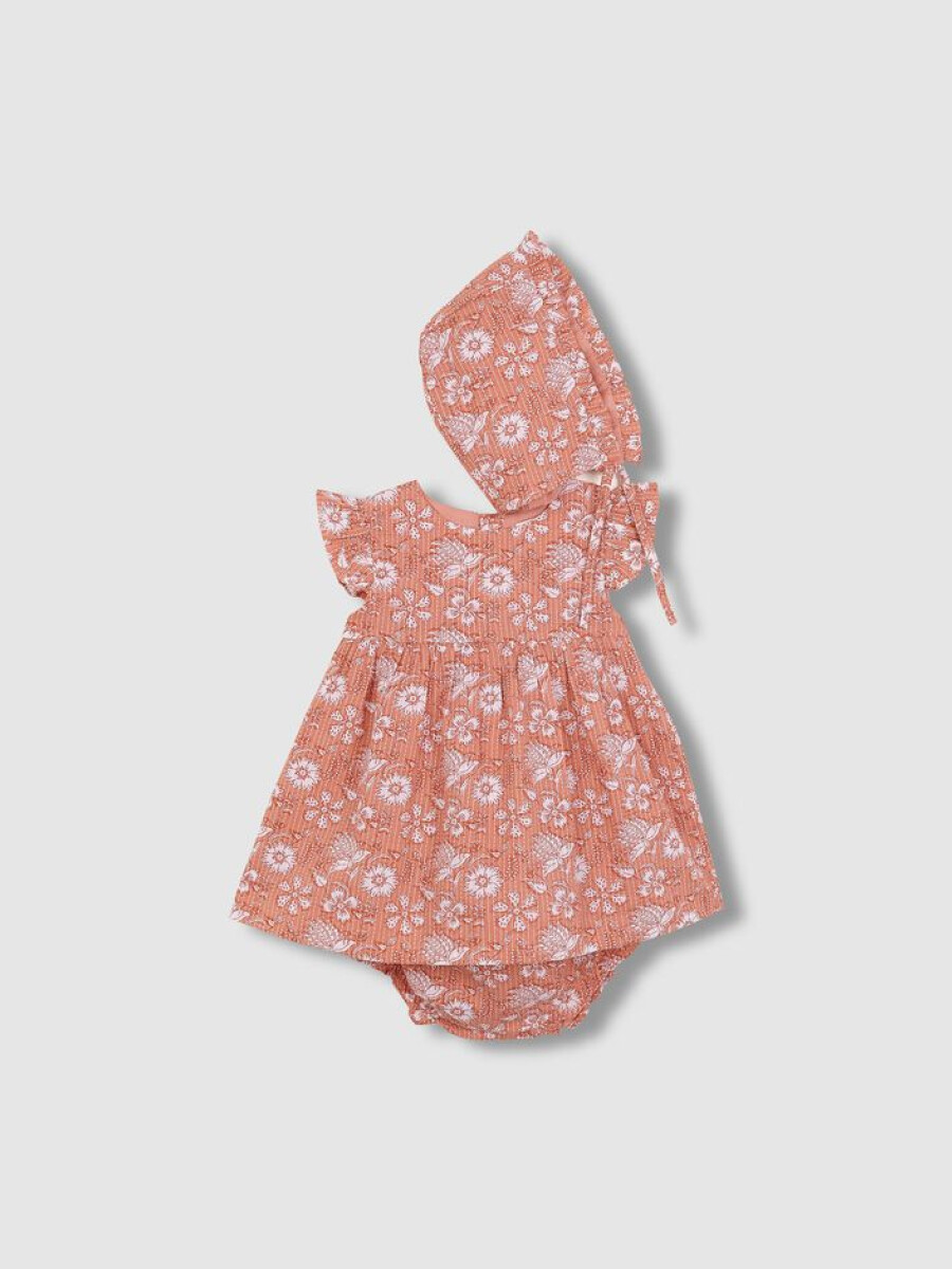 Conjunto Vestido Flor India Gris