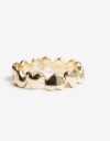 Anillos Chicos Metal Anillo Metal Corazones De La Línea Stay Golden. - Dorado