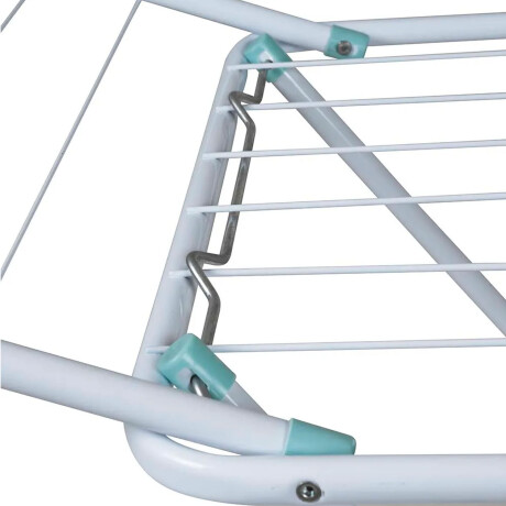 Tendedero De Pie Extensible Plegable Mor Acero 8 Mts Ropa Blanco