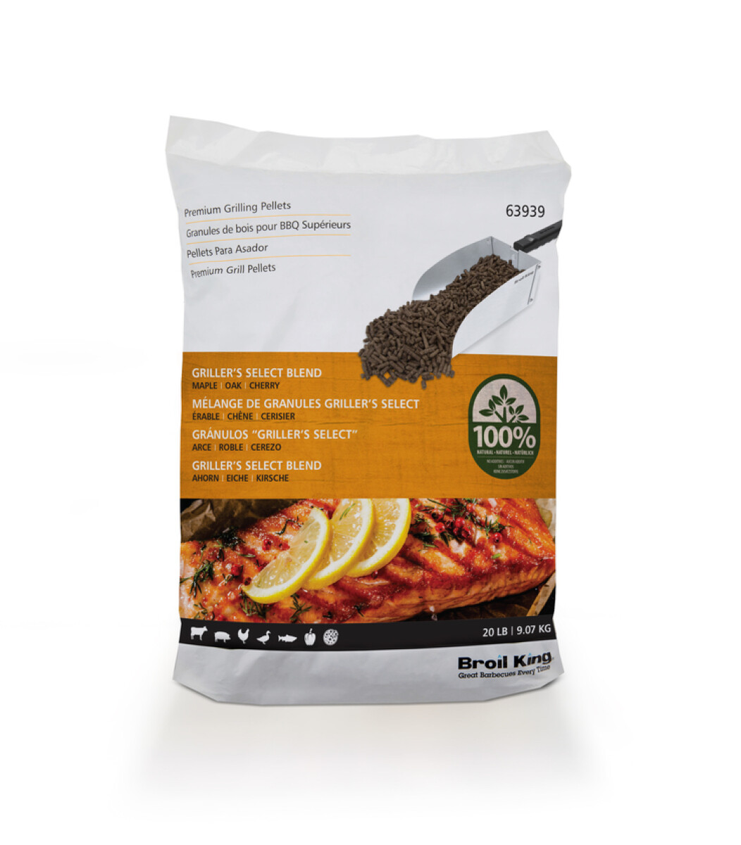 Pellet para ahumar mezcla de arce, roble y cerezo 9kg 