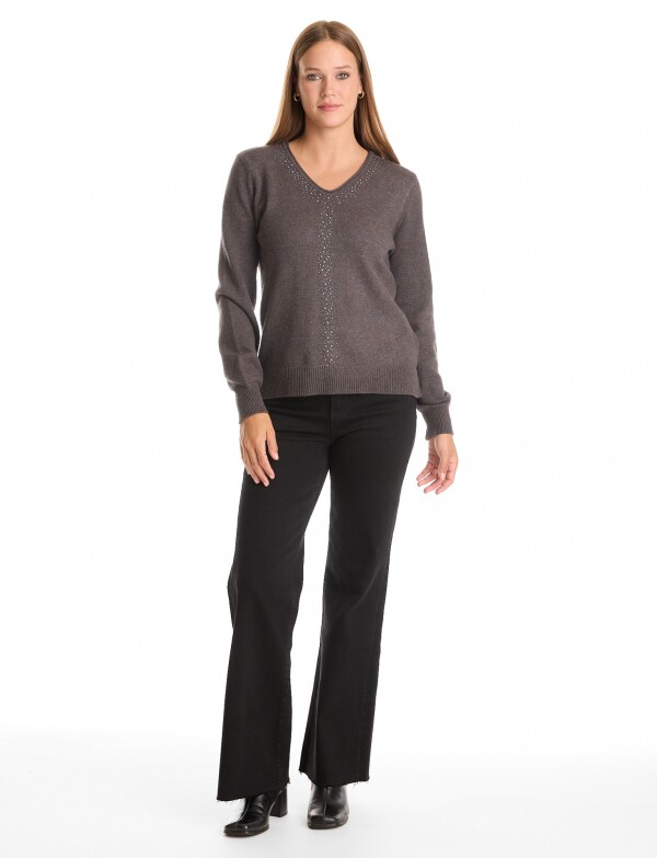 Buzo Tachas GRIS OSCURO