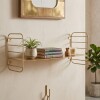 ESTANTE METAL DORADO 52.5X18CM Unica