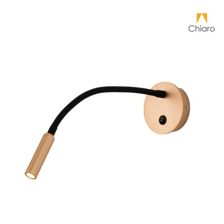 Portátil led de pared con SPOT móvil y brazo flexible DORADA