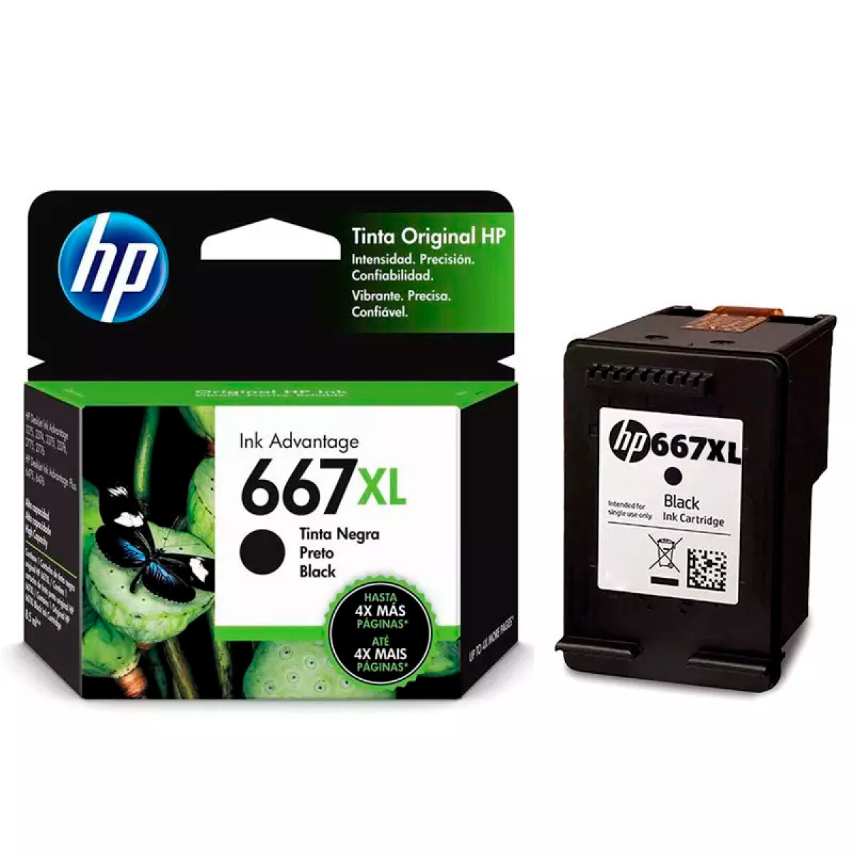 Cartucho Original HP 667 XL Negro 