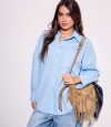 Camisa Lino Celeste