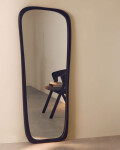 Espejo Alura de madera de teca negro 158 x 61 cm FSC
