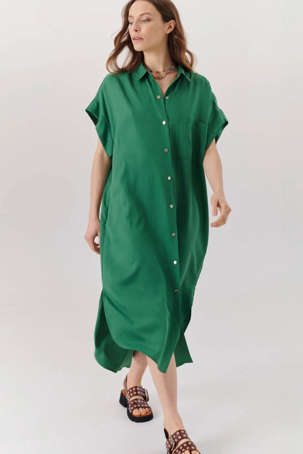 VESTIDO TENCEL verde 2