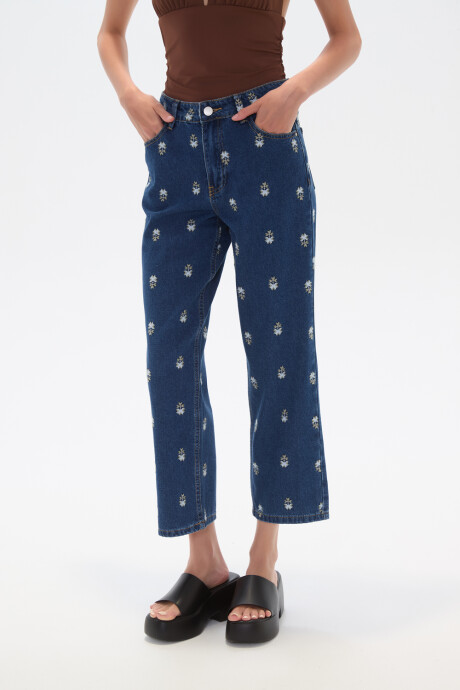 Pantalon Pipeta Azul Medio
