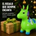 Unicornio Saltarín Inflable Infantil 58 x 55 cm Verde