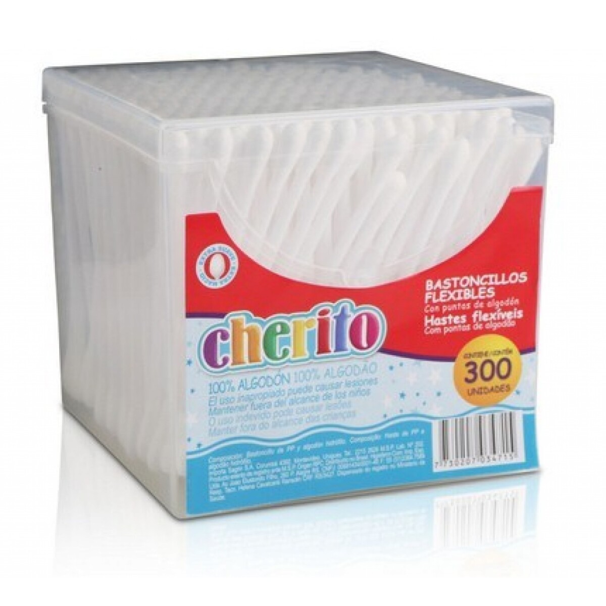 Hisopos Cherito Caja x300 – Limpieza Segura y Suave para Toda la Familia