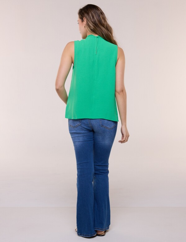 Blusa Cuello Drapeado VERDE