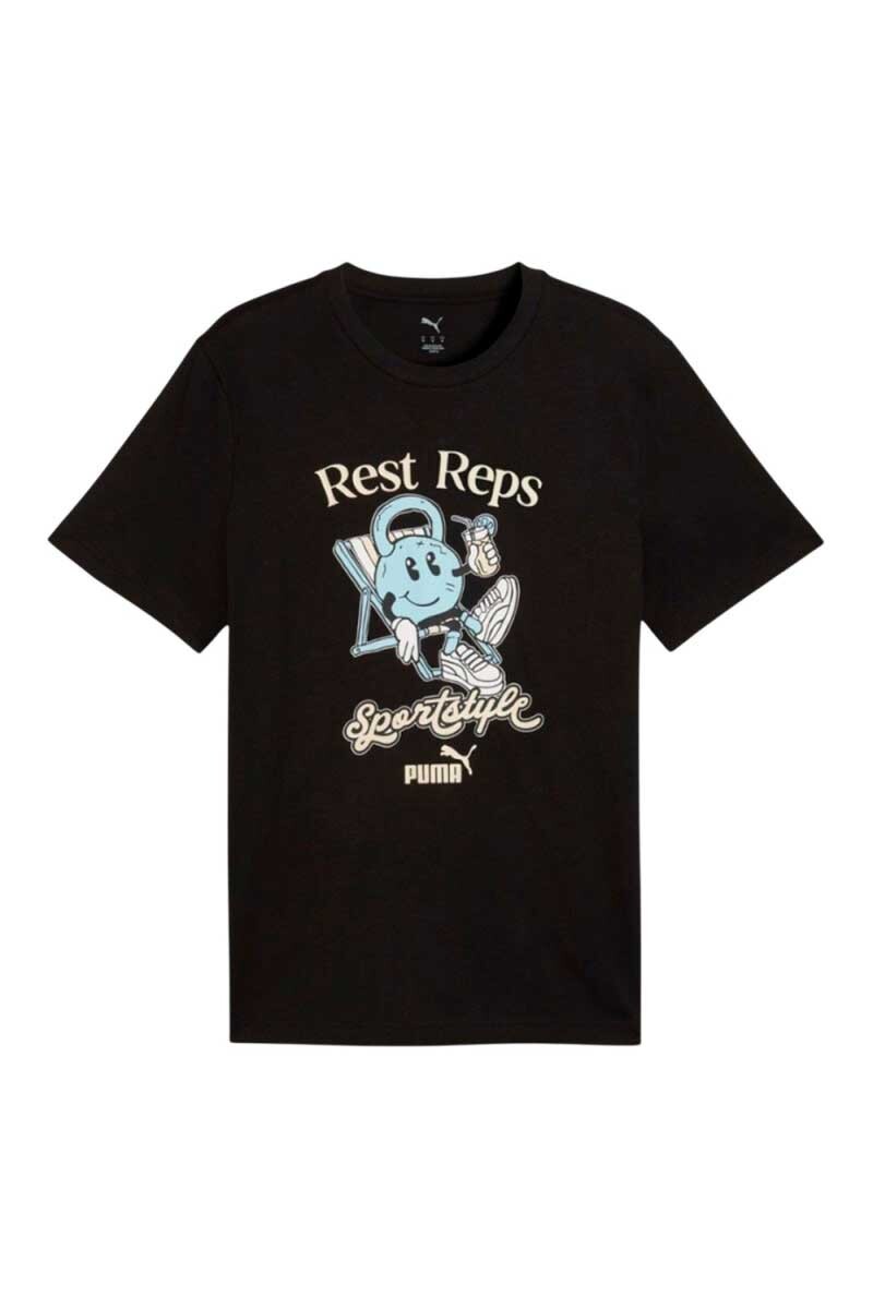 REMERA PUMA GRAPHIC 693494 Negro