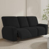 Funda sillón reclinable 3 cuerpos lisa negro