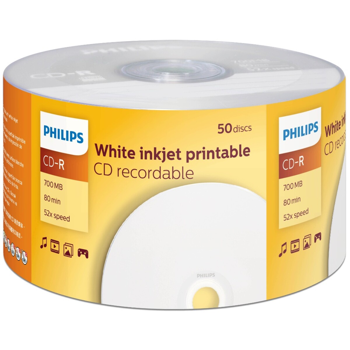 Cd-r Philips 52X 80MIN 700MB Printable 