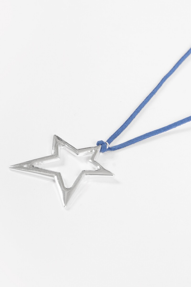 Collar estrella azul