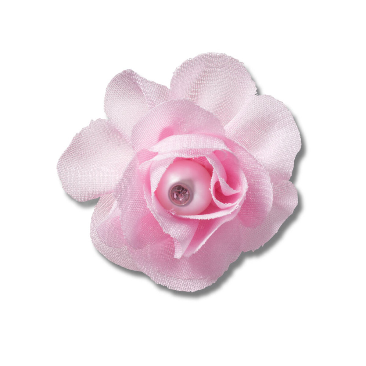 Jibbitz Pink Fabric Flower With Pearl 