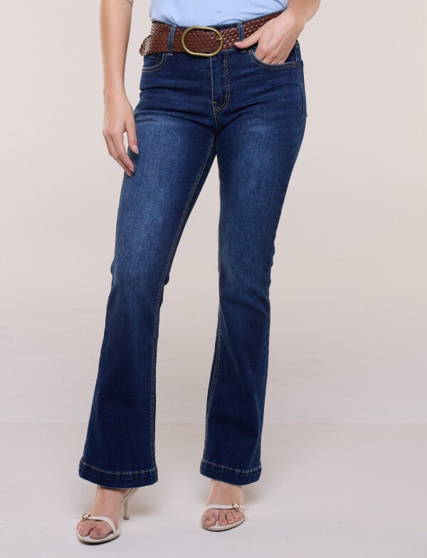Jean Bootcut Con Cinto JEAN OSCURO