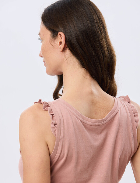 MUSCULOSA LISA DE ALGODÓN Rosado