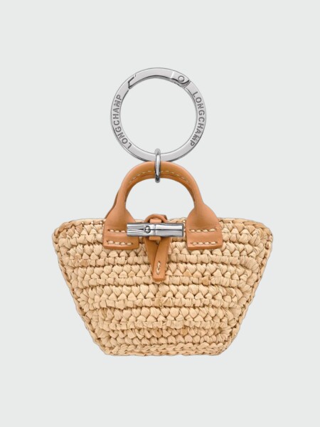 LONGCHAMP - LE ROSEAU, LLAVERO ROSEAU RAFFIA - 8X10 CM 514