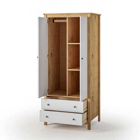 Ropero 2 Puertas 2 Cajones Mari Blanco