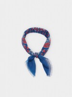 Pañuelo Cuadrado Estampado 100% Algodón azul