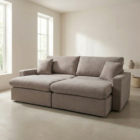 Sofá Cama Slow (Retráctil) - Tela Microfibra FX4-11 (Tostado)