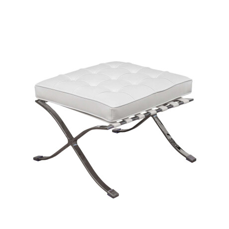 BUTACA C/PUFF PU BLANCO BARCELONA