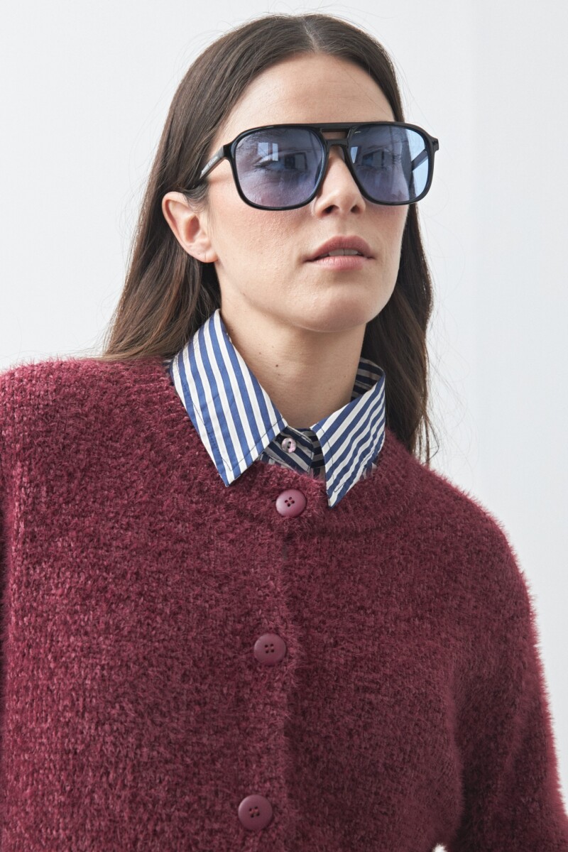 CARDIGAN COYOACÁN Bordó Merlot