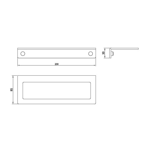 Toallero Recto Corto En Ac Inox Color Negro Mate 000