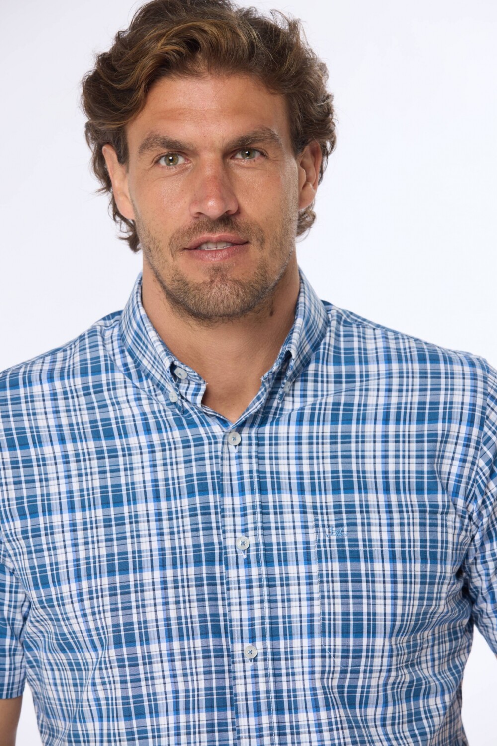 CAMISA SPORT A CUADROS Azul