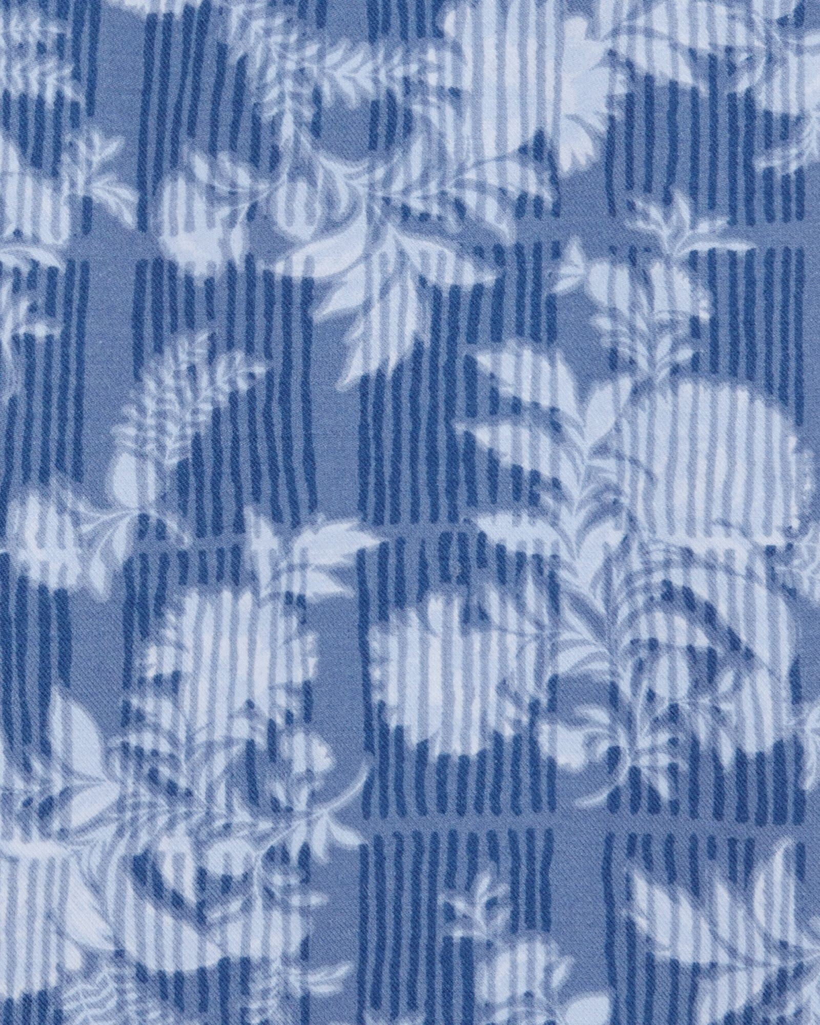 Pantalón de algodón, azul, diseño floral Sin color