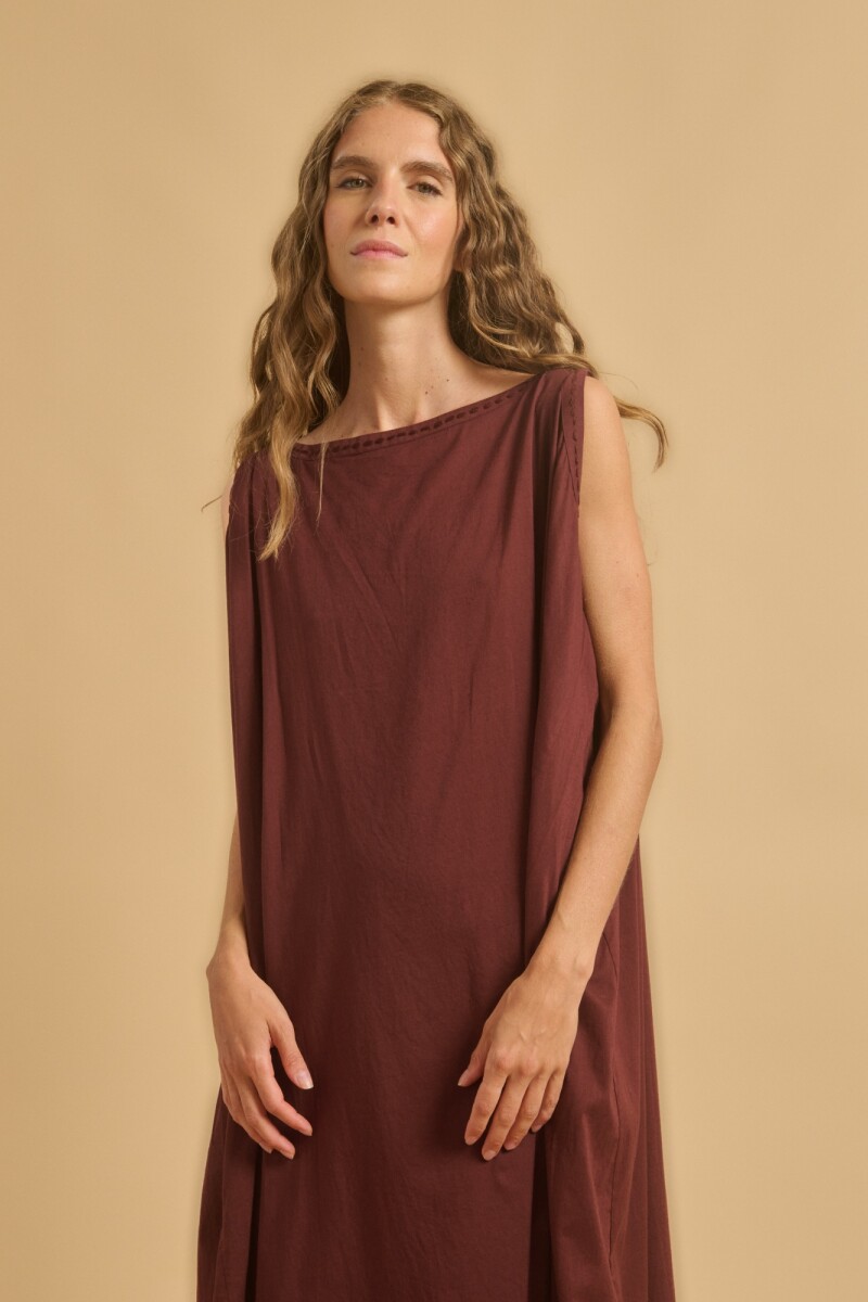 VESTIDO RELIO Marron