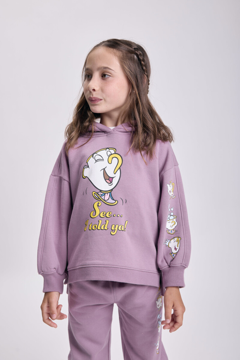 Canguro deportivo estampado - Violeta 