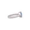 Anillo Rombo-Plata rodinada-Piedra Aguamarina-AN2014 conpiedra