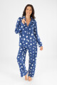 Pijama americano polar corazones Azul