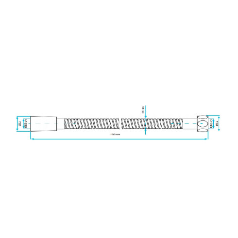FLEXIBLE ACERO INOX 1.5MT BAÑO SATINADO-CEPILLADO GRIFERIA 000