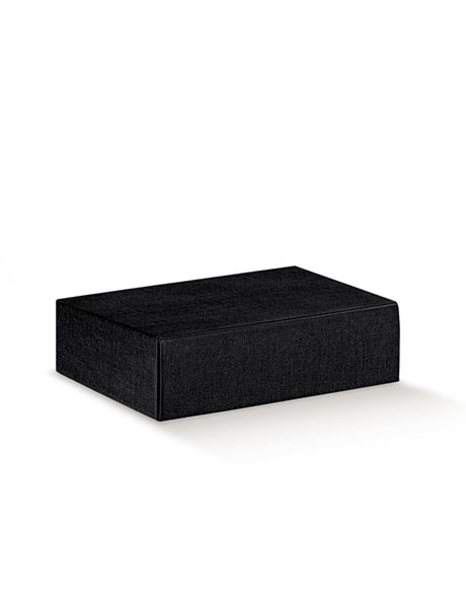 CAJA RÍGIDA 3 BOTELLAS 34X28X9 cm - SETA NERO 