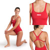 Malla De Natación Entrenamiento Para Mujer Arena Women's Team Swimsuit Swim Pro Solid Rojo