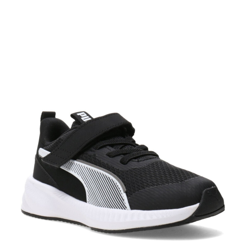 Championes de Niños Puma Flyer 3 Ac+Ps Negro - Blanco