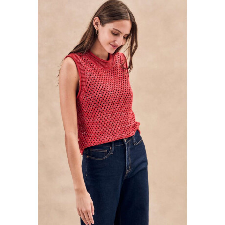 Top Calados Lurex Rojo