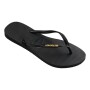 Sandalias Havaianas Slim Logo Metallic Mujer Negro/Dorado