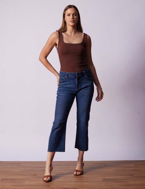 Jean Crop Tachas JEAN
