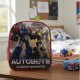 Mochila Infantil Transformers 30x24x20 Cm Para Niños Uso Escolar Y Diario Rojo