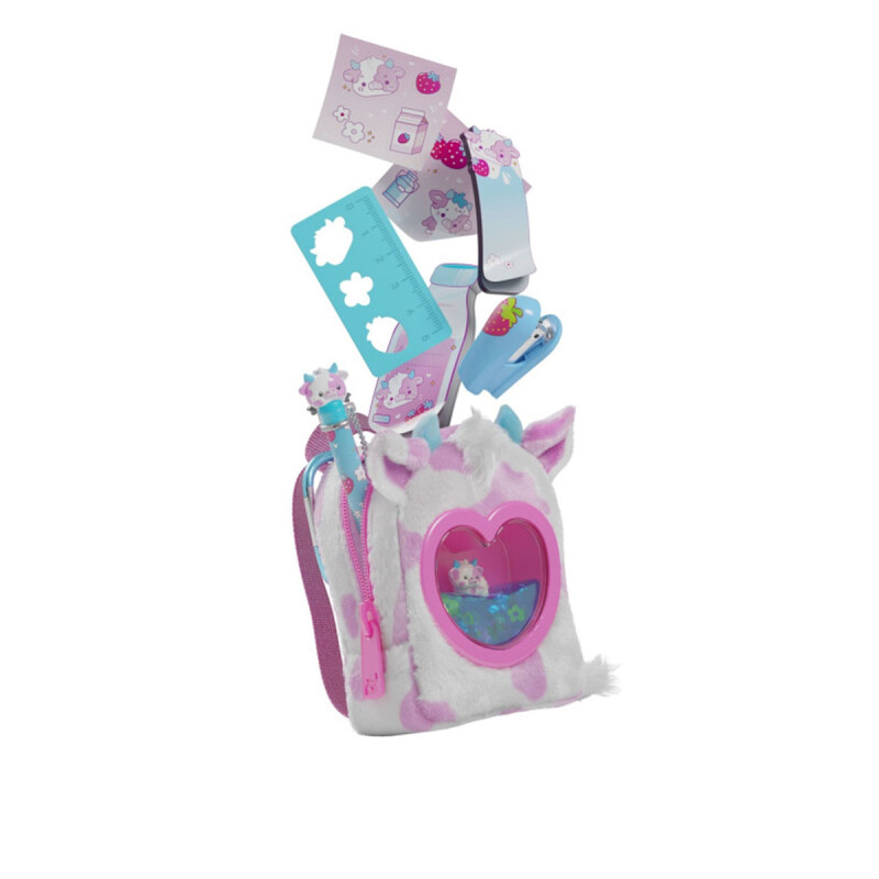 Mini Mochila llavero accesorio Liquid Charms Real Littles Vaca: Moo-Tastic!